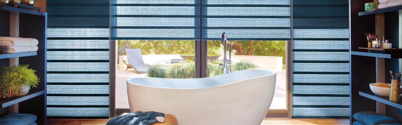 Roman Shades Installed in Dining Room